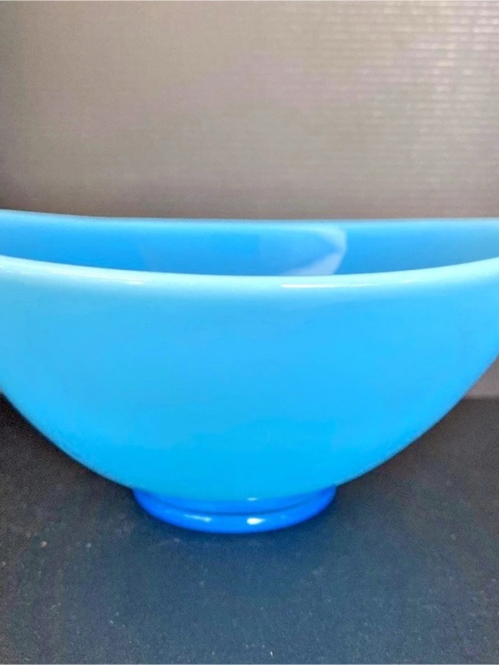 Blue Glass Serving Bowl